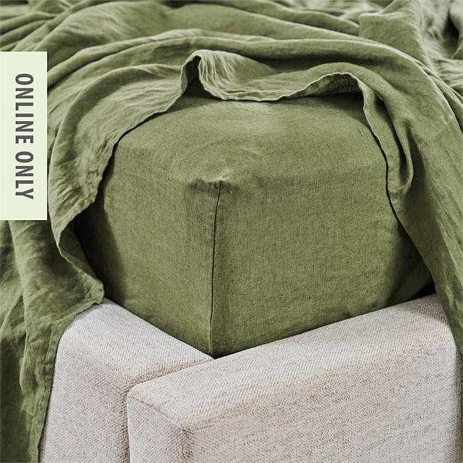 Ecoanthology 100% French Flax Linen Fitted Sheet Ecoanthology 100% French Flax Linen Fitted Sheet