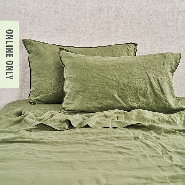Ecoanthology 100% French Flax Linen Pillowcase Pair