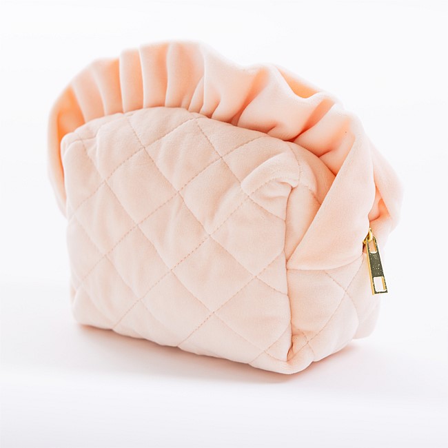 Grace & Gild Harper Ruffled Pouch Cosmetic Bag Grace & Gild Harper Ruffled Pouch Cosmetic Bag