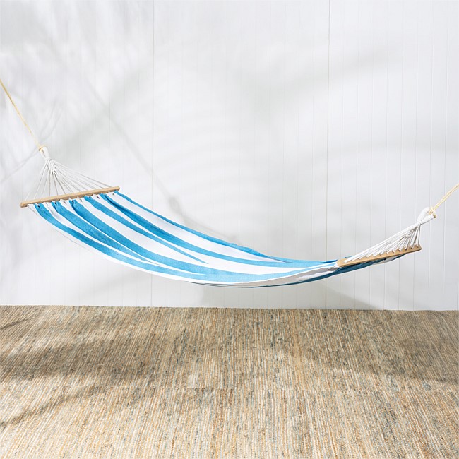 Outsidings Siesta Hammock Striped Blue & White