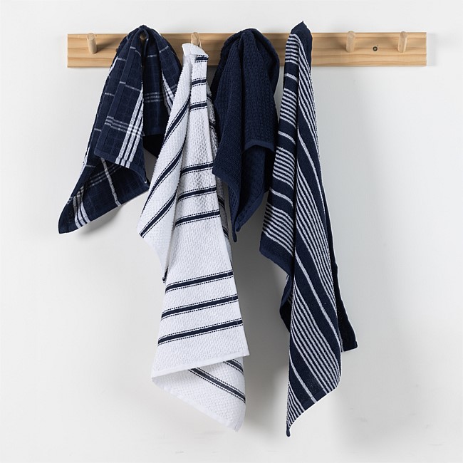 Home Co. Terry Tea Towels Navy 4 Pack Home Co. Terry Tea Towels Navy 4 Pack