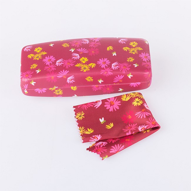 Grace & Gild Bea Bees In The Garden Glasses Case & Cloth Set Grace & Gild Bea Bees In The Garden Glasses Case & Cloth Set