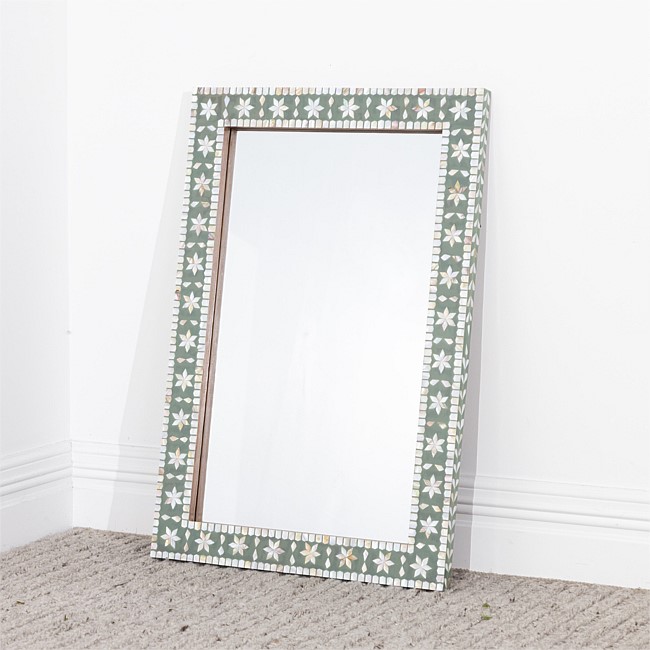 Solace Resin Floral Wall Mirror