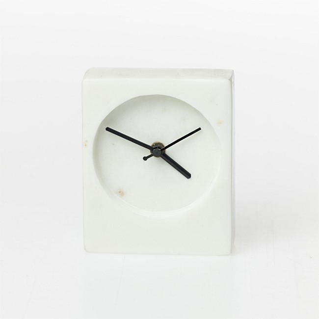 Solace Misha Marble Clock Table Décor Solace Misha Marble Clock Table Décor