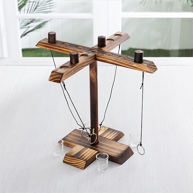 Play The Field Table Hook & Shot Ring Toss For 4