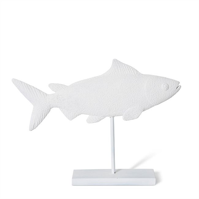 Elme Living Fish Stand Sculpture White Elme Living Fish Stand Sculpture White