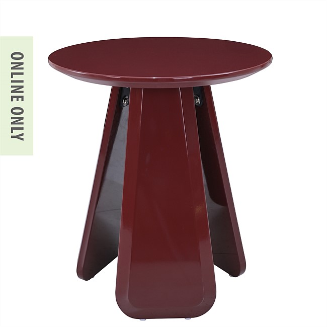 Design Republique Lacquer Side Table Burgundy Design Republique Lacquer Side Table Burgundy