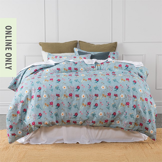 Amparo Priscilla 100% French Flax Linen Duvet Cover Set 
