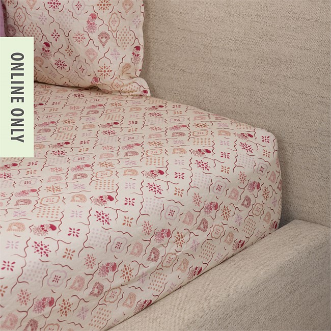 Amparo Veronica 100% French Flax Linen Fitted Sheet 