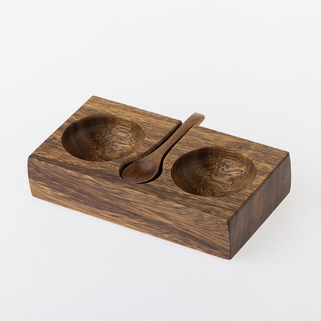 Ecoanthology Acacia Spice Holder With Spoon Ecoanthology Acacia Spice Holder With Spoon