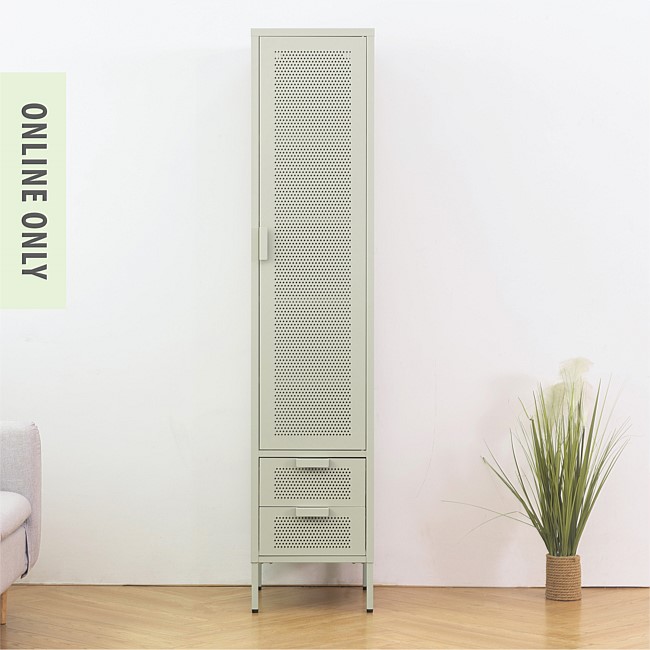Marlo Romy Single Sage Cabinet with Drawers Marlo Romy Single Sage Cabinet with Drawers