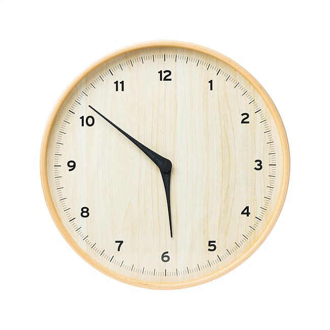 Design Republique Wrenley Wood Look Clock Design Republique Wrenley Wood Look Clock