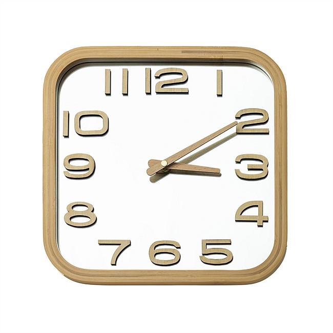 Design Republique Baily Bamboo Frame Wall Clock