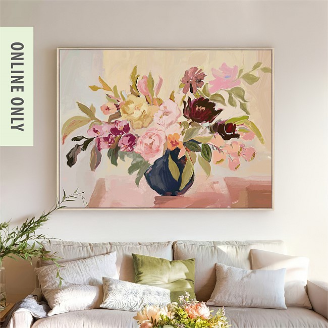 Gracious Living Fleur Bouquet Framed Wall Art