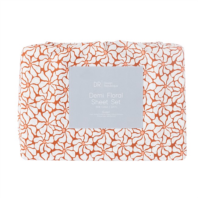 Design Republique Floral Cotton Sheet Set 