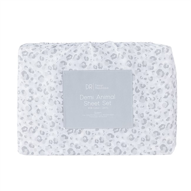 Design Republique Demi Animal Cotton Print Sheet Set Design Republique Demi Animal Cotton Print Sheet Set