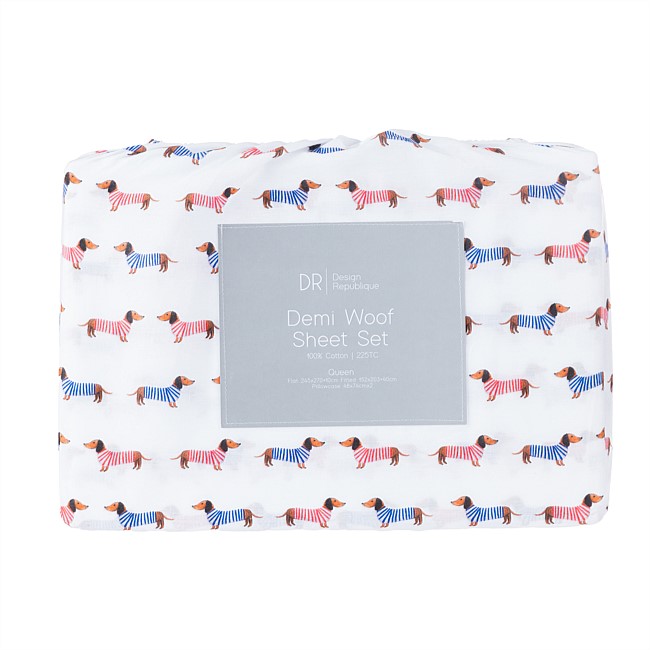 Design Republique Demi Woof Cotton Sheet Set Design Republique Demi Woof Cotton Sheet Set
