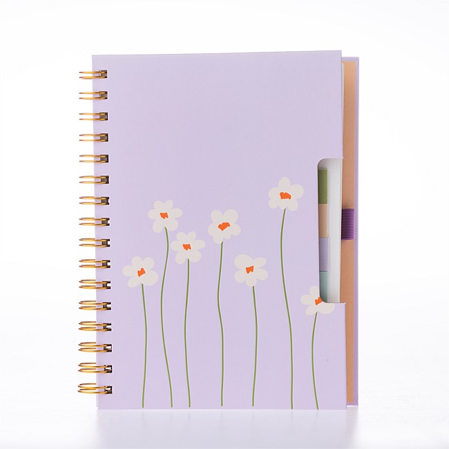 Right. Jasmine Spiral Notebook with Sticky Notes Right. Jasmine Spiral Notebook with Sticky Notes