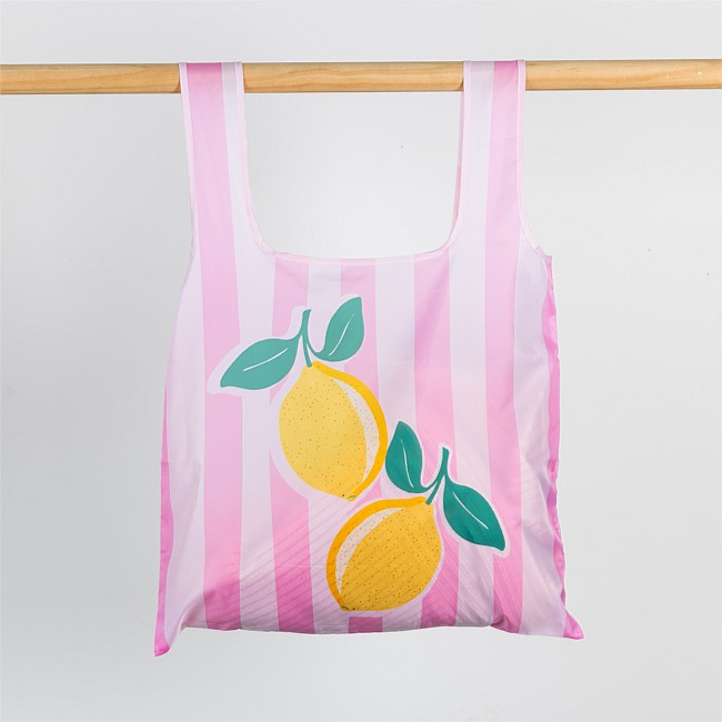 Home Co. Lemon Recycled Double Sided Foldable Tote Home Co. Lemon Recycled Double Sided Foldable Tote