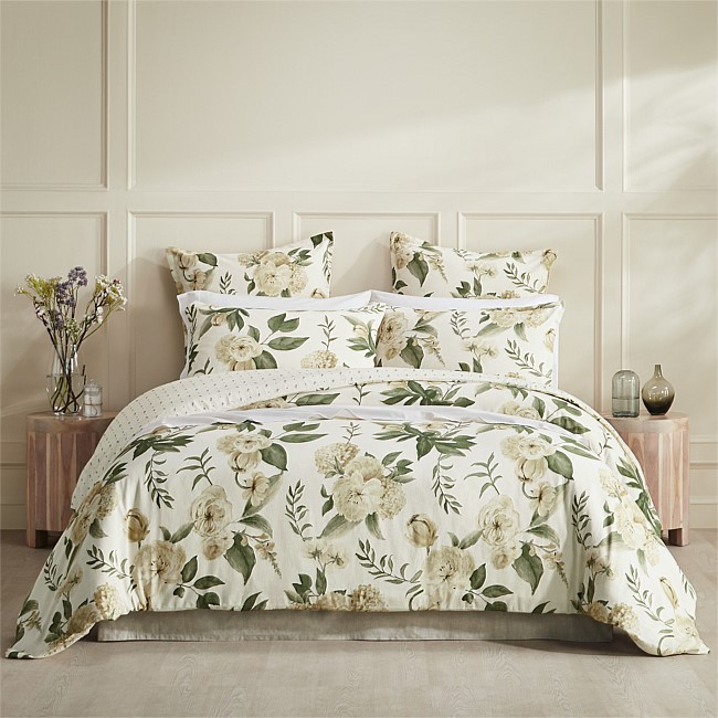 Gracious Living Evelyn Cotton Linen Duvet Cover Set Gracious Living Evelyn Cotton Linen Duvet Cover Set