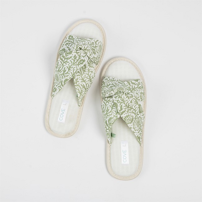Cove Mya Khaki Cross Over Slipper Cove Mya Khaki Cross Over Slipper