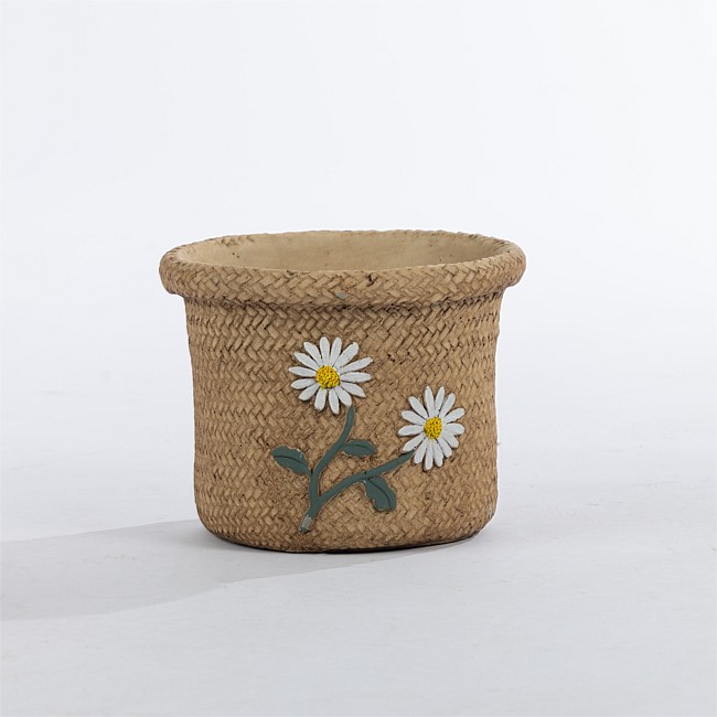 Solace Daisy Cement Planter Medium