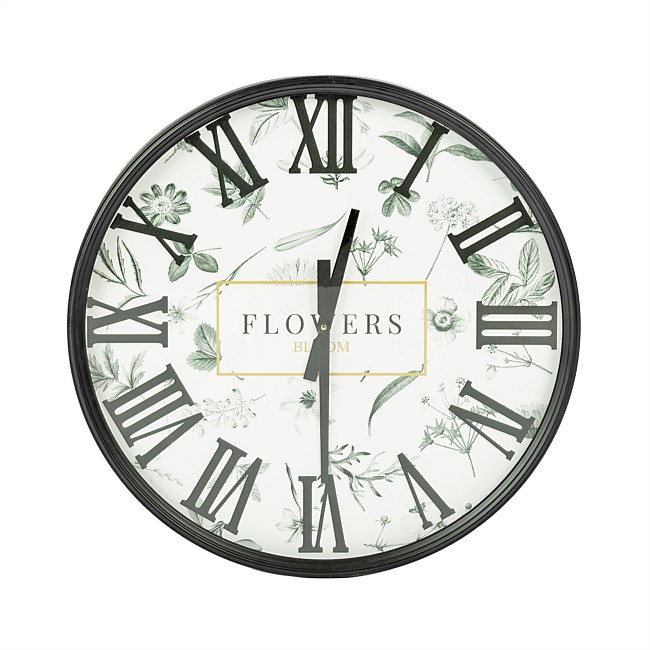 Gracious Living Flowers Clock 66cm