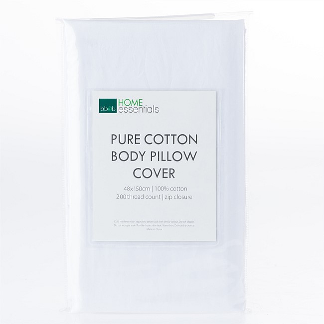 Home Essentials Pure Cotton Body Pillow Cover Home Essentials Pure Cotton Body Pillow Cover