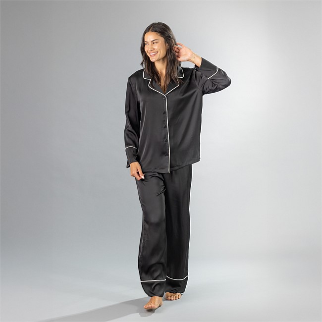 Eden Piped Satin Pyjama Set Eden Piped Satin Pyjama Set
