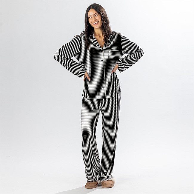 bb&b Sleep Stripe Knit Piped PJ Set