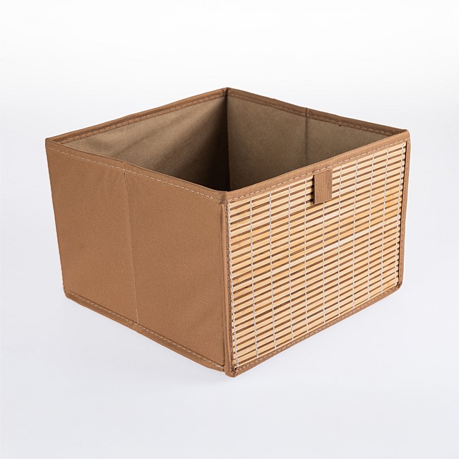 Home Co. Campbell Canvas & Bamboo Cube 