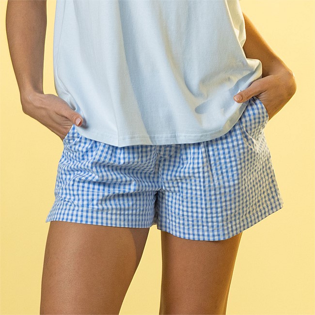 Marlo Women's Cotton Gingham Shorts Marlo Women's Cotton Gingham Shorts