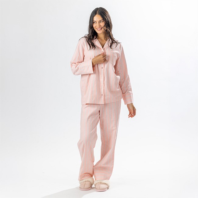 Marlo Stripe Flannelette Pj Set 