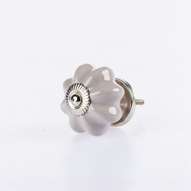 Solace Star Flower Drawer Knob Grey