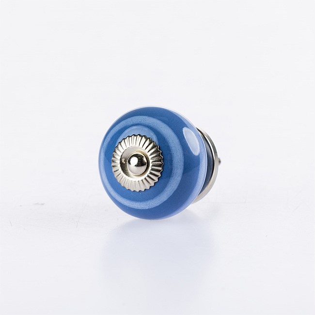 Solace Stripe Drawer Knob Blue 