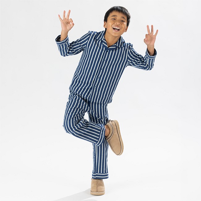 bb&b Sleep Kids Blue Stripe Flannelette PJ Set bb&b Sleep Kids Blue Stripe Flannelette PJ Set