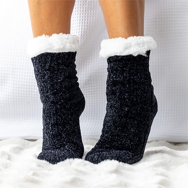 bb&b Sleep Fleece Lined Chenille Bed Socks bb&b Sleep Fleece Lined Chenille Bed Socks