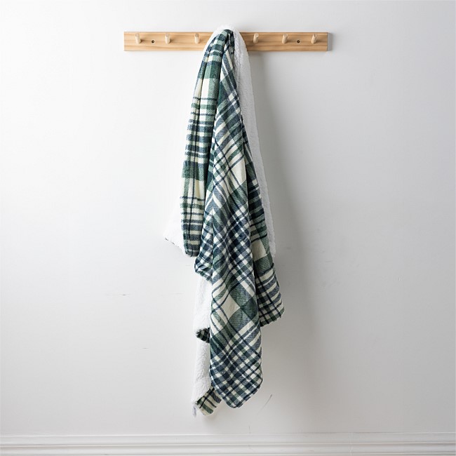 Home Co. Avril Sherpa Throw Dark Green 