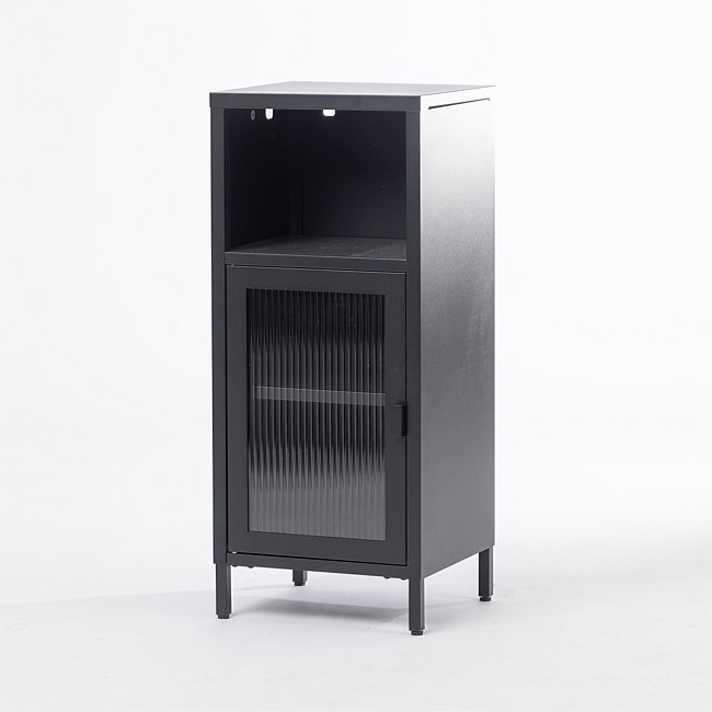 Design Republique Fluted Glass 1 Door Cabinet Design Republique Fluted Glass 1 Door Cabinet