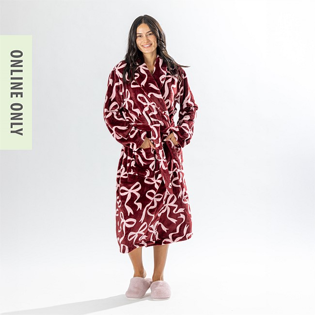 Amparo Endless Bows Bathrobe Cranberry Amparo Endless Bows Bathrobe Cranberry