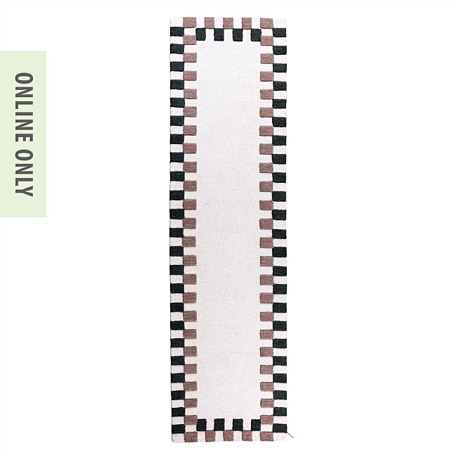 Marlo Ryker Border Wool Runner 80x300cm Marlo Ryker Border Wool Runner 80x300cm