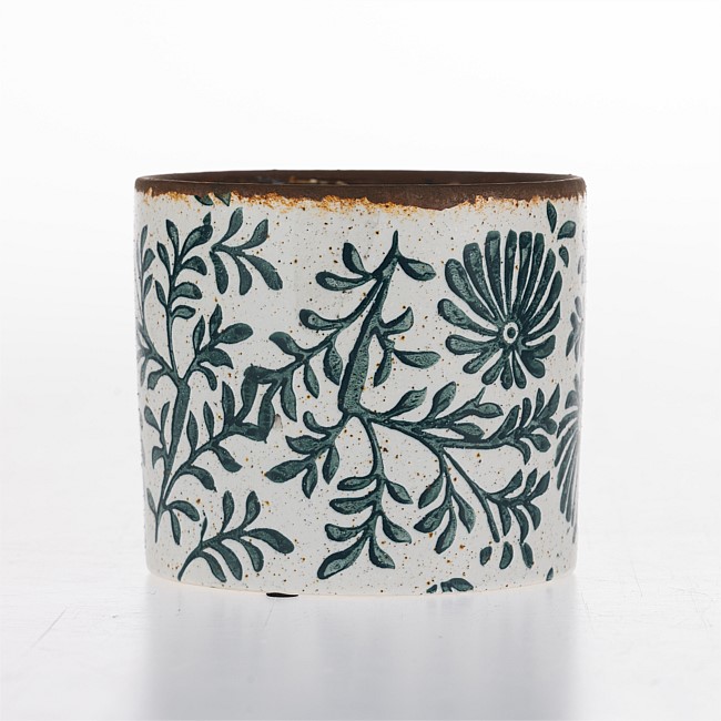 Gracious Living Rina Planter Pot Dark Green