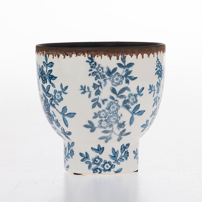 Gracious Living Rina Planter Pot Blue