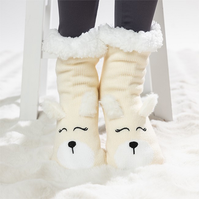 bb&b Kids Sherpa Lined Puppy Kids Socks bb&b Kids Sherpa Lined Puppy Kids Socks