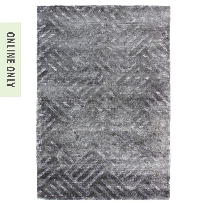 Design Republique Champ Charcoal Viscose Rug 200x300cm Design Republique Champ Charcoal Viscose Rug 200x300cm