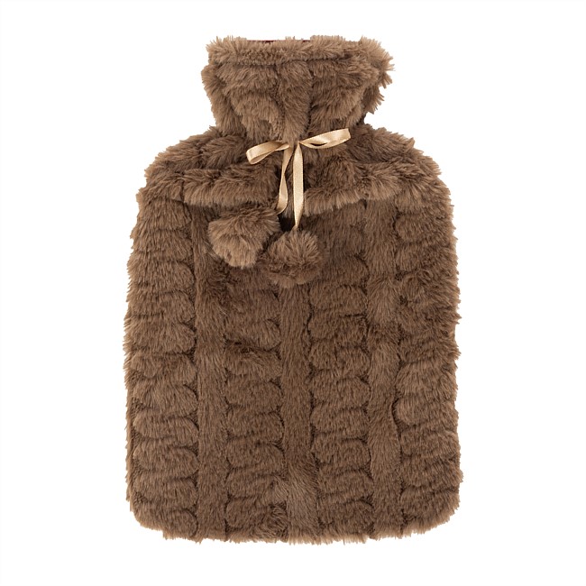 Hush Squiggle Embossed Faux Fur Hot Water Bottle Cover 1.7L