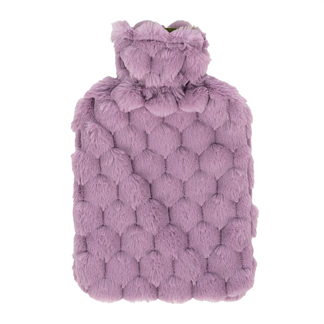 Hush Honeycomb Faux Fur Hot Water Bottle Cover 1.7L