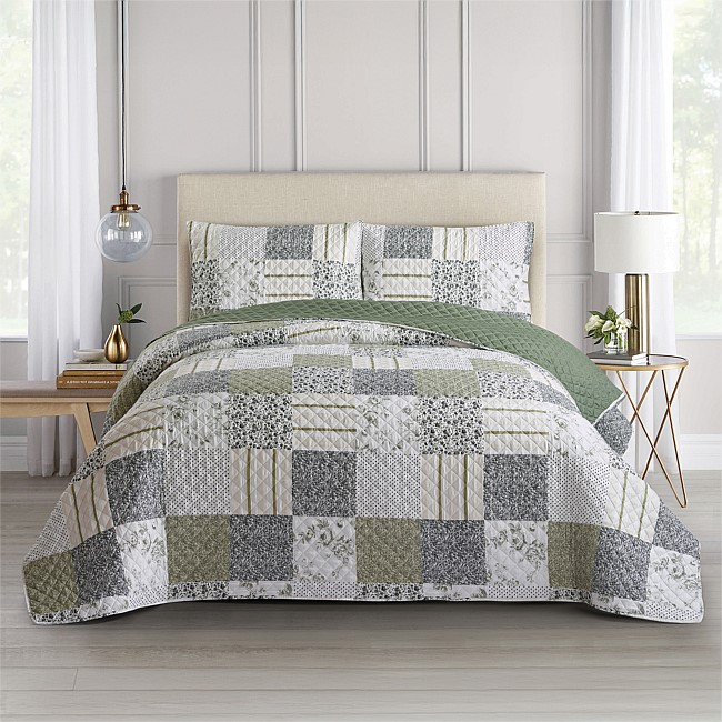 Solace Sonia Patchwork Coverlet Set