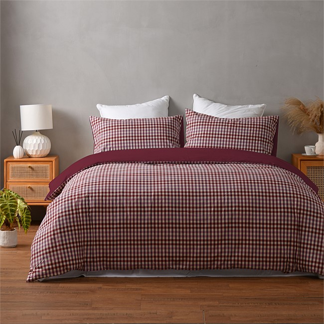 Fieldcrest Autumn Check Cotton Duvet Cover Set Fieldcrest Autumn Check Cotton Duvet Cover Set