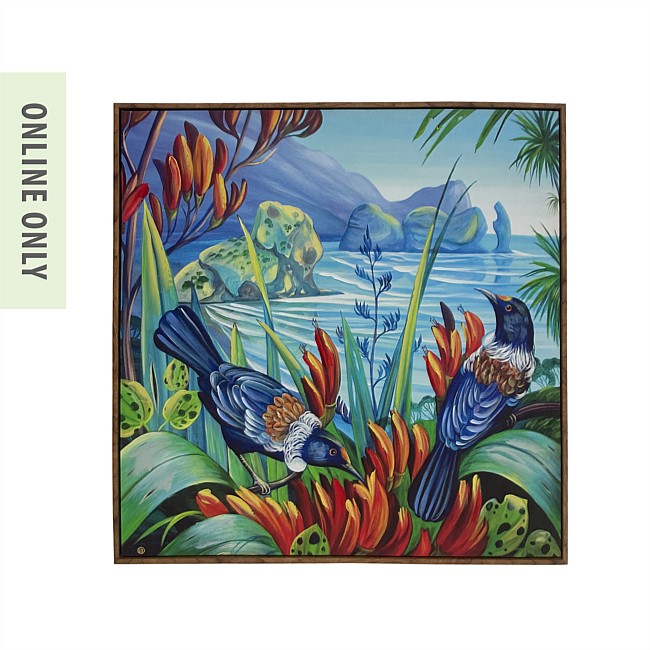 Design Plus Kiwiana Piha North Wall Art 70 x 70cm